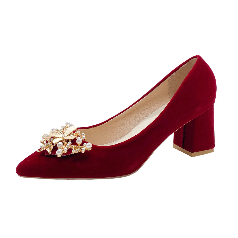 ไวน์แดง (ส้นหนา 6.5 ซม.)