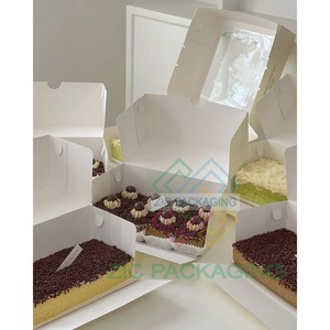 Boîte à gâteaux de <span class=keywords><strong>boulangerie</strong></span>, boîte à dessert tiramisu, boîte à biscuits marocains, boîte à brownie, emballage alimentaire en papier - Product Image 5