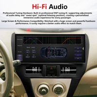 Radio para Auto Penhui para Toyota Yaris Victor 2005-2011, Android 14, Sonido Cristalino, 16+512GB, Pantalla 4K de 12.3 Pulgadas, DSP
