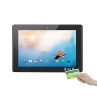 Soporte de pared inteligente nfc 4g, reproductor de publicidad para android, pantalla de menú, señalización digital industrial, tableta poe, 15,6/18,5/21,5/24 pulgadas
