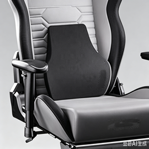 Chaise de jeu de course gris-noir avec coussin lombaire multi-contours, panneaux latéraux en fibre de carbone et repose-pieds rétractable 90-160 °   Recliner - Product Image 5
