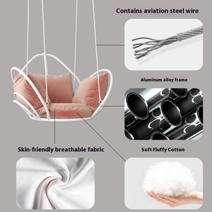 इंटरनेट-प्रसिद्ध वयस्क इनडोर/आउटडोर अवकाश रॉकिंग चेयर फांसी टोकरी रतन हैमोक बालकनी स्विंग पार्क अनुप्रयोग - Product Image 2