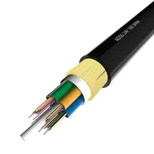 Cable de fibra óptica autoportante (ADSS), 24 núcleos, chaqueta única