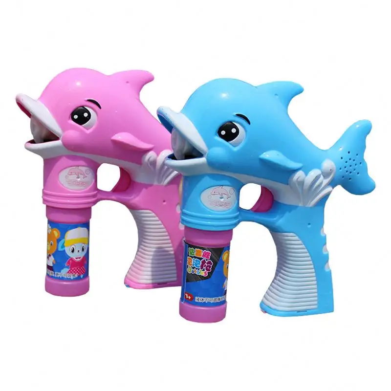 Игрушки в форме дельфина, электрический пистолет для мыльных пузырей для детей, электрические игрушки для мыльных пузырей с большим дельфином, пузырьки для мыльных пузырей с музыкой и светом
