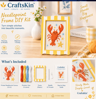 Kit de broderie au point de croix 13/18 Mahjong Lucky Bird Frame, cadre auto-finissant, fil à broder DIY, ornement de bureau pour la décoration intérieure