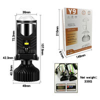 Faros Delanteros LED H4 Y9 de Alta Luminosidad 6000K, de Aluminio, Resistentes al Agua IP67, 12V, Universales para Automóviles