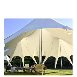 2024 New 3-Pole Tension Base Spider Marquees Double Star Shade Canopy Party <b>Tent</b> for Outdoor Camping with Tarp Material - Product Image 2
