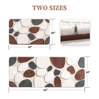 Kieselstein-Design Badematten Superweiche Mikrofaser Saugfähiger Teppich Waschbares Badematten-Set für Badewanne und Dusche