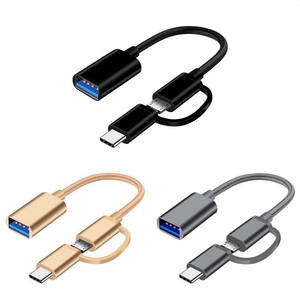 Adattatore 2-in-1 <span class=keywords><strong>da</strong></span> tipo C a USB3.0/Micro OTG cavo USB-C <span class=keywords><strong>convertitore</strong></span> di estensione cavo di ricarica rapida cavo di trasferimento dati per Samsung <span class=keywords><strong>Android</strong></span> - Product Image 2