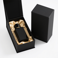 Boîte à parfum rigide en papier créatif haut de gamme au design personnalisé, fermeture magnétique, doublure en éponge, impression quadricolore