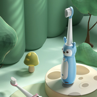 Brosse à dents électrique intelligente pour enfants OEM, étanche IPX7, rechargeable par type-C, douce, motif de dessin animé, animaux mignons, brosse à dents sonique pour enfants