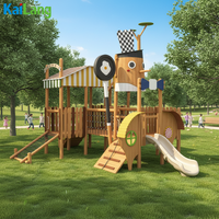 Ensemble de toboggans en bois personnalisés durables, Pinocchio, parc d'attractions extérieur, équipement de terrain de jeux pour enfants, marque KAILANG, 100-500 kg