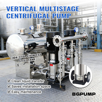Pompe centrifuge verticale multi-étages à fréquence variable SS, pompe de surpression intelligente
