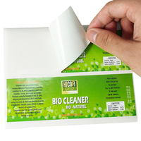Etiquetas de Vinilo Impermeables Personalizadas para Botellas de Bio Limpiador, Pegatinas Autoadhesivas Duraderas para Empaques de Productos de Limpieza del Hogar