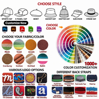 Op maat gemaakte 3D geborduurde logo-stijl structuur katoenen sport pet voor dames, 5-delige baseballcap, Gorras petten voor heren