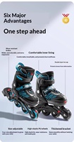 Patins à roulettes en ligne pour débutants adultes et enfants, garçons et filles, avec roues en polyuréthane entièrement lumineuses, une seule rangée