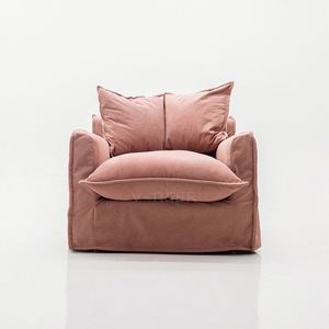 Sofá de Tela de Pana de Lujo Estilo Nórdico para Sala de Estar, Sofá de Tres Plazas con Cojines Suaves, Desmontable y Lavable, Sofá de Descanso Personalizable - Product Image 1