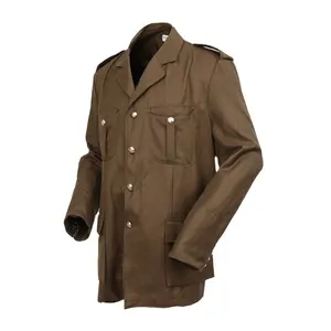 Africa Polyester Viscose Parade Man Protect Tactical Full Kit Officer Tunic Suit Uniform Set Windproof Coat for Men Woven Brown