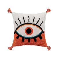 Housse de coussin géométrique carrée rayée de luxe moderne Innermor Designer 100 % coton tissé, moelleuse et extensible pour canapé, maison, hôtel