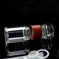 Tasse à thé en verre borosilicate à double paroi, résistante à la chaleur, amovible, compatible lave-vaisselle, avec filtre infuseur à thé portable pour thé en vrac