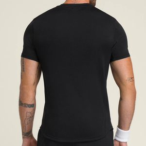 T-shirt <span class=keywords><strong>de</strong></span> <span class=keywords><strong>sport</strong></span> pour <span class=keywords><strong>homme</strong></span> à logo personnalisé, haute élasticité, séchage rapide, compression, fitness, manches courtes, vêtements <span class=keywords><strong>de</strong></span> <span class=keywords><strong>sport</strong></span> - Product Image 3