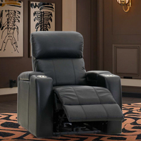 Luxe Home Cinéma Chaise Inclinable Électrique Style Moderne Siège En Cuir Véritable Théâtre Canapé Inclinable