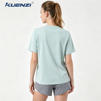 Camiseta Extra Grande para Mujer Kuenzi, Antiarrugas, Antibacteriana 7A, Tejido Modal de Seda de Morera, Sensación Fresca, 250GSM