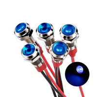 Conector de Luz Indicadora LED de 6mm 6V/12V IP67 a Prueba de Agua, de Aleación de Aluminio, para Equipos Mecánicos, Venta Caliente