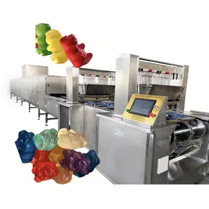 Automatic Stainless Steel Gummy Bear candy machine Vitamin Fruit Soft Candy Production Line Equipment