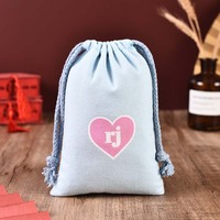 Promotion Logo personnalisé imprimé cadeau bio toile coton lin cordon sac Mini petit cordon sac pour bijoux chaussure poussière