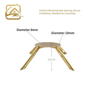 modern sofa leg factory solid 22cm golden metal chair legs iron furniture chair legs cheap for chair - Product Image 3