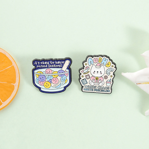 Épingles en émail sur le thème de la neurodiversité, émotions mixtes, chat mignon, TDAH, santé mentale, broche, badge de revers, vente en gros - Product Image 2