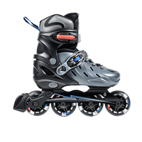 Chaussures de patins à roues alignées de haute qualité pour adultes adolescents ou enfants patins à roues en PU clignotants