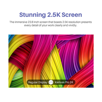 HUION — tablette graphique kamvas pro 24, 2.5K, 120% rgb, avec stylet à écran QHD