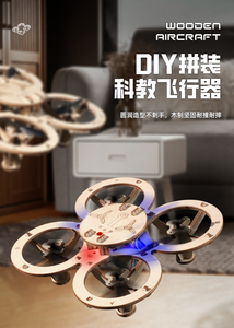 Kit de drone en bois à construire soi-même, jouets éducatifs STEM pour projets de physique scolaire, expérience scientifique artisanale avec télécommande - Product Image 5