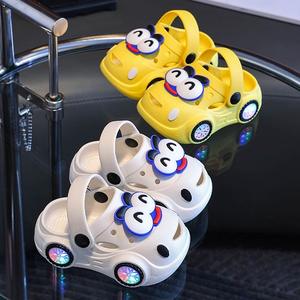 Sandali per Bambini a Tema Auto Luminosi al Buio, Ciabatte Estive Antiscivolo <span class=keywords><strong>con</strong></span> Punta Rinforzata, <span class=keywords><strong>Scarpe</strong></span> Cartoon per Ragazzi e Ragazze - Product Image 5
