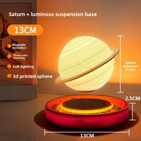 Lampe de nuit LED flottante en forme d'anneau de Saturne, esthétique astronomique, ambiance chambre à coucher