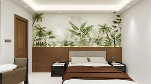 Juego de Muebles de Dormitorio Modernos para Habitación King Size de Hotel, Cama de Madera, Mesa de Noche, Mueble para TV, Mini Bar, Armario, Ecológico, para Proyectos Hoteleros de 3 Estrellas - Product Image 4