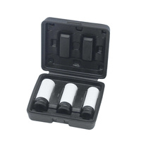 DISEN DS-2043 Kunci Sock 3Pcs Haute Résistance 1/2 "Dr Black Jeu de clés à douille à impact profond