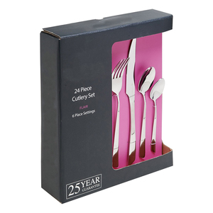 Talheres Besteckset Cubiertos 18/0 Cubiertos de acero inoxidable Delta Juego de cubiertos de diseño elegante 48PC - Product Image 6