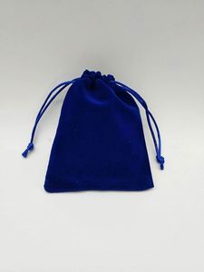Promotion Premium Ring Necklace Earrings Holiday Gift Wedding <b>Drawstring</b> Small Blue Velvet Jewelry Bag - Product Image 5