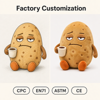 Peluche Pomme de terre émotionnelle personnalisée OEM, jouet doux et amusant pour décoration de bureau, cadeau réconfortant avec support de conformité