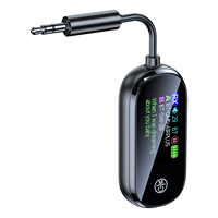 Adaptador Receptor y Transmisor Inalámbrico BT6.0 con Pantalla LCD a Color, Compatible con 2 Dispositivos y Muestra el Estado de Conexión de los Dispositivos