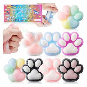ของเล่นบีบลดความเครียดรูปอุ้งเท้าแมว PVC/PUR แบบขายส่ง แพ็ค 12 ชิ้น เนื้อมอจิ บีบแล้วคืนตัวช้า ของเล่นบีบสุดน่ารัก - Product Image 1