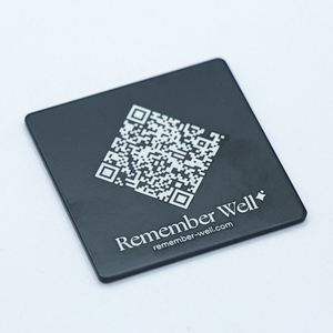 Tùy chỉnh laser egraved mã <span class=keywords><strong>QR</strong></span> Logo Bìa lớp phủ tuổi thọ độ bền tấm nhôm cho bia mộ - Product Image 1