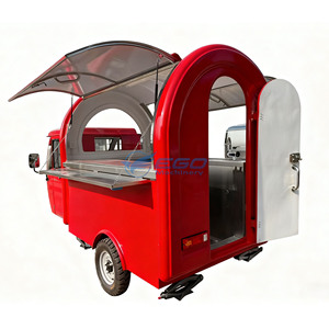 Carrito de Comida Móvil Rojo Personalizado 2026, Restaurante Ambulante Equipado con Cocina Completa, Camiones de Comida Eléctricos - Product Image 1