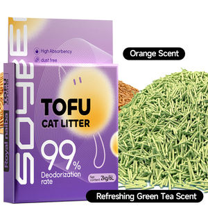 ทรายแมวถั่วเหลืองสีเขียว ยี่ห้อ Best Sale แบบจับตัวเป็นก้อน ทำความสะอาดง่าย กลิ่นนม ชาเขียว ถ่านดำ ธรรมชาติ ย่อยสลายได้ในโถสุขภัณฑ์ - Product Image 1