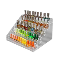 Support de rangement de maquillage de bureau en acrylique transparent rotatif et pliable à plusieurs niveaux pour l'affichage de cosmétiques et de parfums