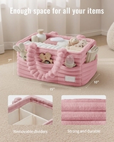 Organisateur de couches pour bébé en flanelle, panier de rangement portable pour table à langer, idéal pour les cadeaux de naissance