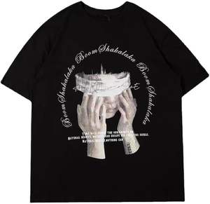 Multipacks Tees Oversized Creative Graffiti Camisas de manga corta Verano Casual Rapper Streetwear Y2k Tops Camiseta para hombre - Product Image 4